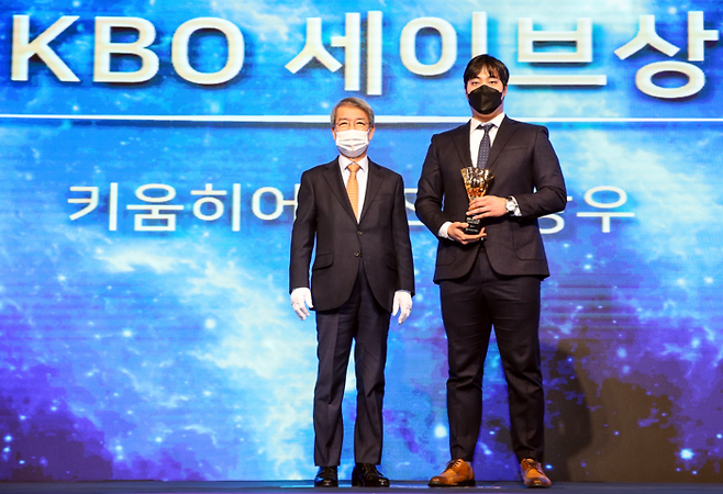 2020년 33세이브를 올리며 세이브왕을 차지한 조상우. 제공 | 한국야구위원회(KBO).