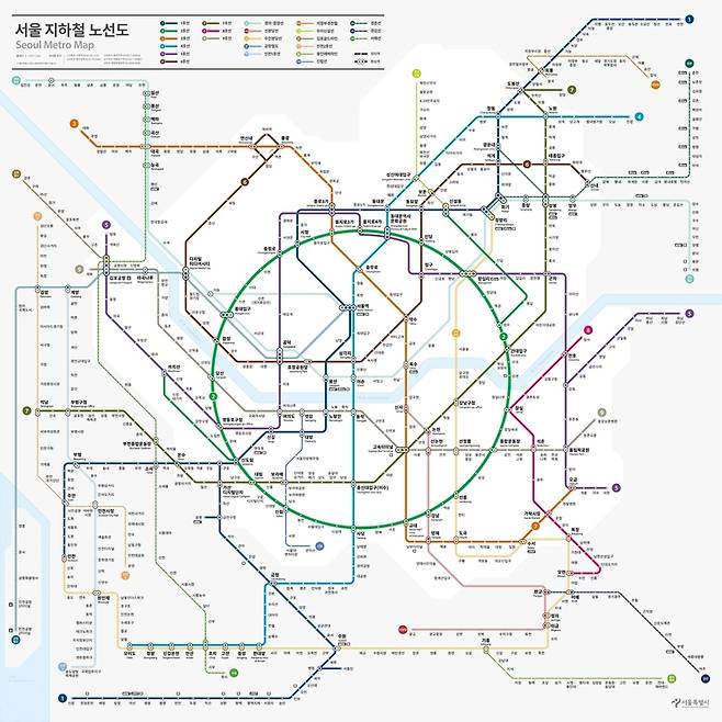 서울 지하철 노선도 최종 디자인 / 사진=서울시