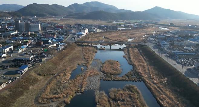 건천화가 진행되는 보령 웅천천 모습. (보령시 제공)/뉴스1