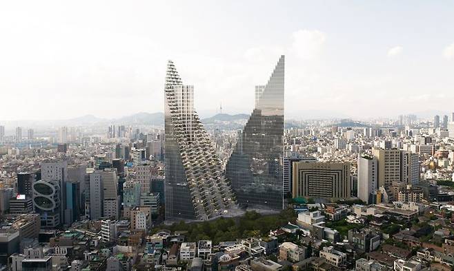 [서울=뉴시스]르메르디앙 호텔 부지에 복합기능 랜드마크 조성.(사진=서울시 제공) *재판매 및 DB 금지