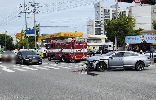 보행자 3명 숨진 교통사고 [독자 제공. 재판매 및 DB 금지]