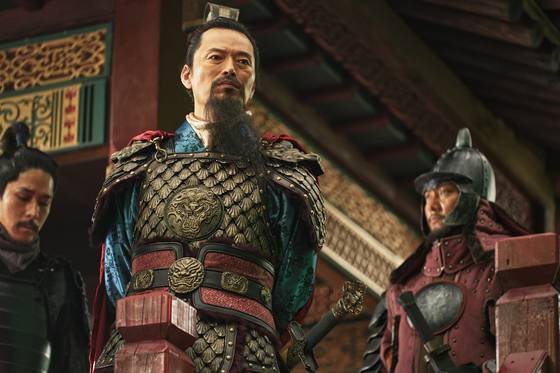 영화 '노량:죽음의 바다' 명나라 수군 도독 진린(배우 정재영). 화면출처=롯데엔터테인먼트