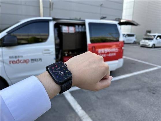 레드캡투어 렌터카사업부에서 고객사에 순회정비서비스를 제공하고 있다. 레드캡투어 제공