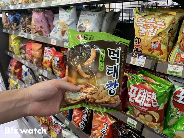 농심 먹태깡 / 사진=한전진 기자 noretreat@