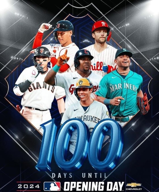 2024년 메이저리그 정규시즌 개막 D-100을 알리는 이미지에 등장한 이정후. 사진|MLB 인스타그램