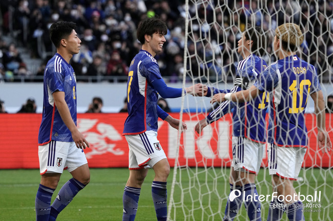 [사진= 게티 이미지] 모리야스 하지메 감독이 지휘하는 일본(피파랭킹 17위)은 1일 오후 2시 일본 도쿄에 위치한 됴쿄 국립경기장에서 열린 A매치 평가전에서 태국(피파랭킹 113위)을 5-0으로 대파했다. 이로써 미얀마(5-0 승), 시리아(5-0 승)에 이어 또다시 5득점 승리를 거뒀으며, A매치 9연승 행진을 내달렸다.