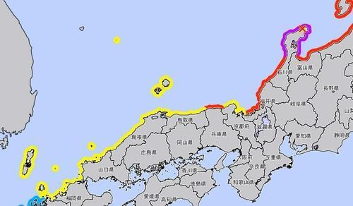 일본 기상청 쓰나미 주의보 지역에 독도 포함해 표시 / 사진=일본 기상청 홈페이지 캡처, 연합뉴스