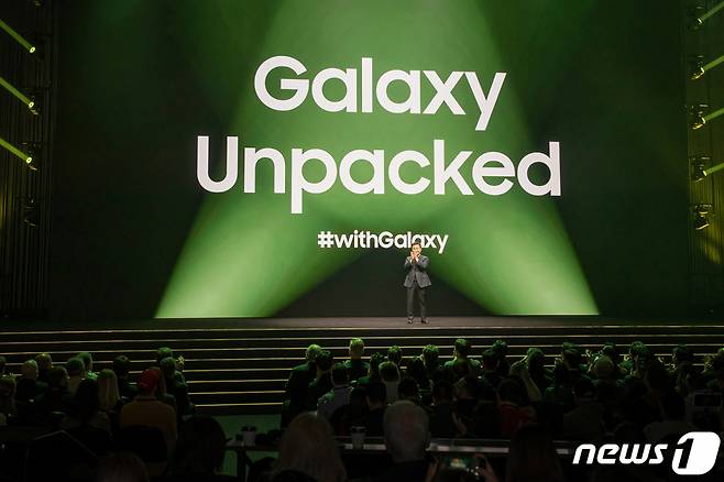 (서울=뉴스1) = 1일(현지시간) 미국 샌프란시스코 머소닉 오디토리움에서 삼성전자 '갤럭시 언팩 2023'가 진행되고 있다. (삼성전자 제공) 2023.2.2/뉴스1  Copyright (C) 뉴스1. All rights reserved. 무단 전재 및 재배포 금지.