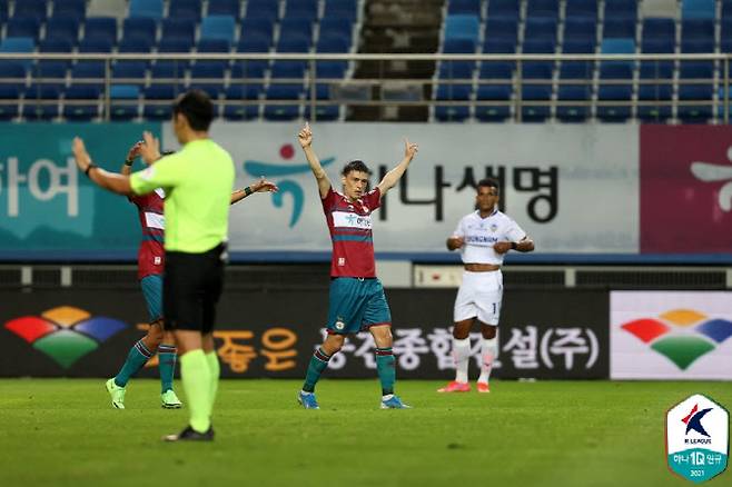 알리바예프. 사진=한국프로축구연맹