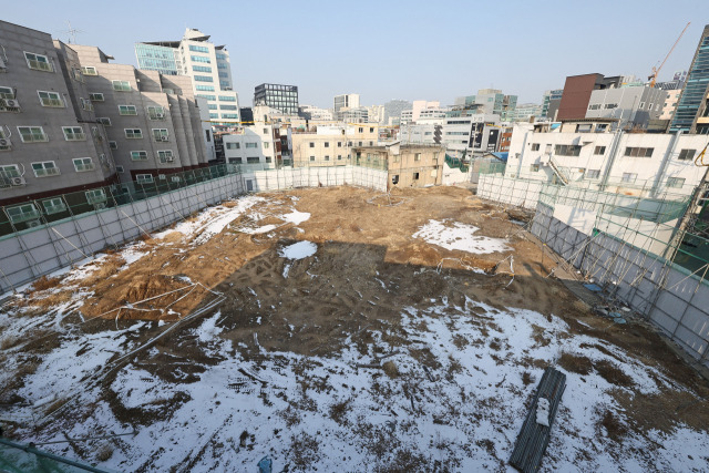부동산 프로젝트파이낸싱(PF)으로 유동성 위기를 겪고 있는 태영건설이 워크아웃을 신청한 가운데 지난해 12월 28일 서울 성동구에 위치한 태영건설의 성수동 개발사업 부지. /연합뉴스