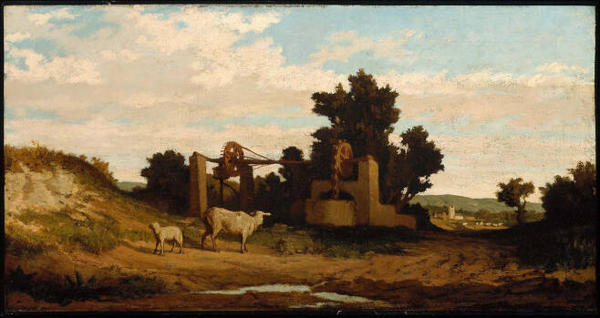 엘리후 베더, 'Landscape with Sheep and Old Well'