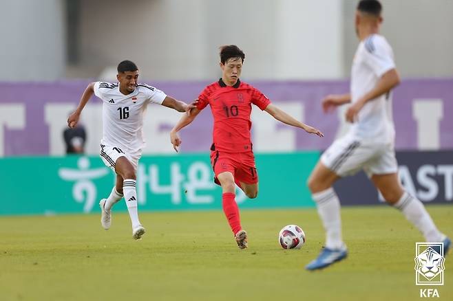 선제골 넣으 이재성 [대한축구협회 제공. 재판매 및 DB 금지]