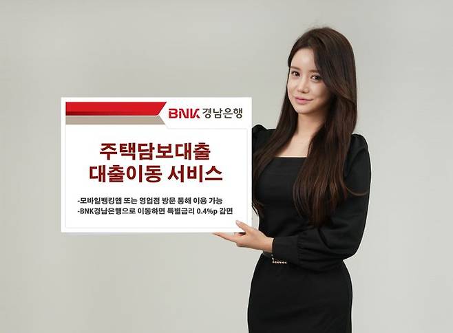 BNK경남은행의 주택담보대출 대환 서비스 관련 포스터.ⓒBNK경남은행