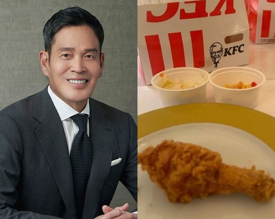 정용진 신세계그룹 부회장이 6일 자신의 인스타그램에 KFC 제품을 추천했다. 사진 신세계그룹, 정용진 인스타그램 캡처