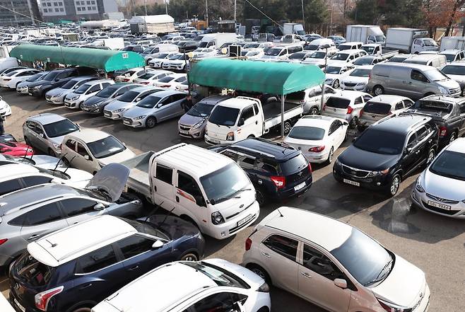 장안평 중고차 시장 전경 모습./사진=이솔 기자