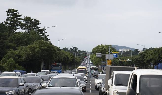 제주 차량 [연합뉴스 자료 사진]