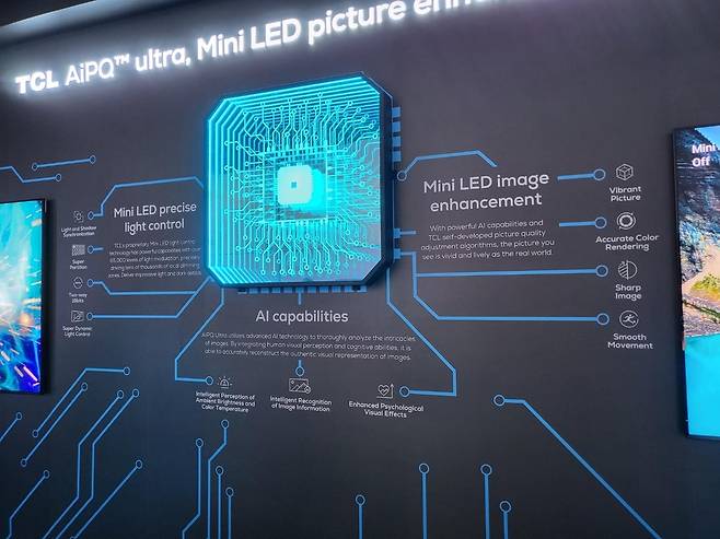 TCL이 소개한 AI 칩셋 'TCL AiPQ' [촬영 장하나]