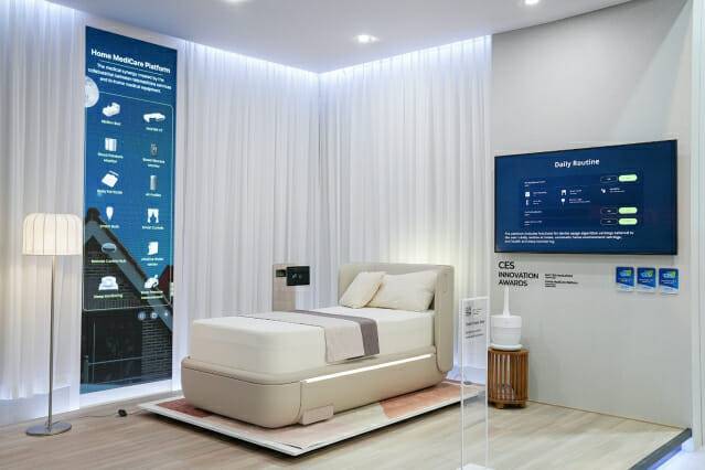 세라젬이 'CES 2024'에서 선보인 '메디컬 베드' (사진=세라젬)