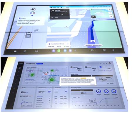 현대-포티투닷의 LLM 기반 인공지능(AI) 서비스 전시. [사진=정구민 교수]