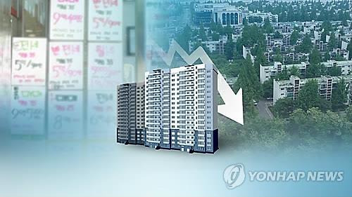 집값 하락(CG) [연합뉴스TV 제공]