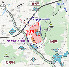 서울 도봉구 창동 470 일대 위치도. 사진제공=서울시