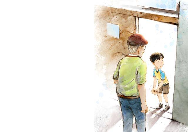 동화 '현명이'의 한 장면. 현명이가 교장 선생님에게 알밤을 건네고 있다. 시공주니어 제공