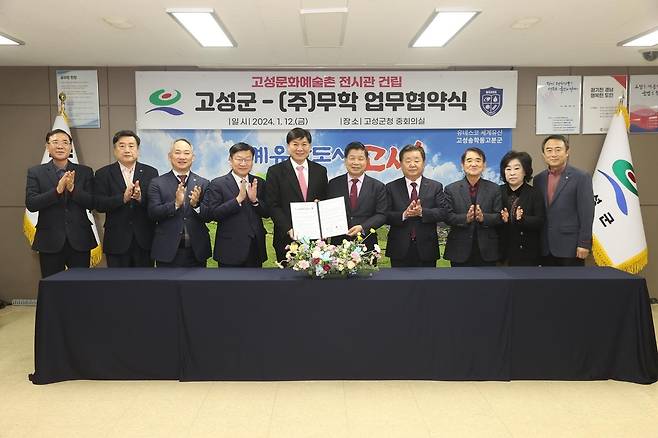 무학-고성군 업무협약 [경남 고성군 제공. 재판매 및 DB 금지]