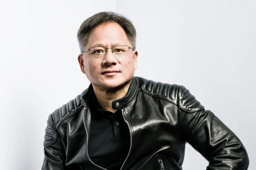 가죽 자켓을 입은 젠슨 황