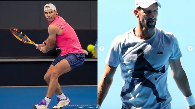 사진=라파엘 나달, 노바크 조코비치 인스타그램