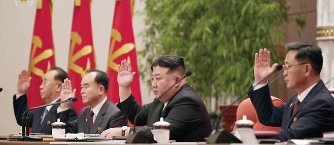 2023년 12월 26~30일 열린 북한 노동당 중앙위 제8기 제9차 전원회의. [뉴시스]