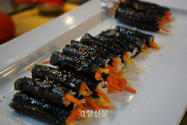 김밥 모습. 경향신문DB