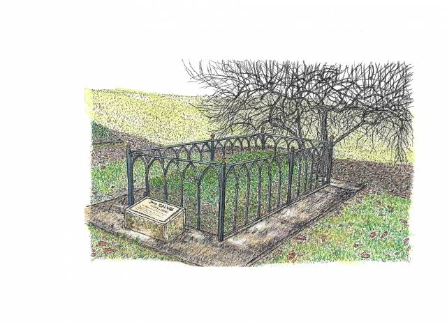 스위스 제네바의 공동묘지에 묻힌 장 칼뱅의 소박한 묘지. 이근복 원장의 작품으로 그가 꼽은 책 속 명장면 중 하나다. 꽃자리 제공