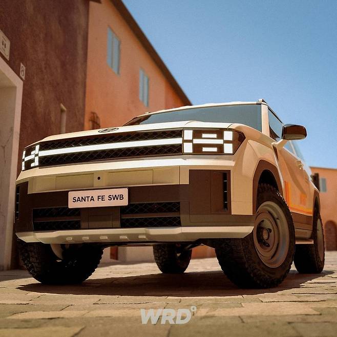 현대차 싼타페 숏바디 렌더링(사진=인스타그램 @wrd.wrld)