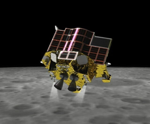 달 표면에 착륙하는 슬림 탐사선 이미지 / 사진=JAXA