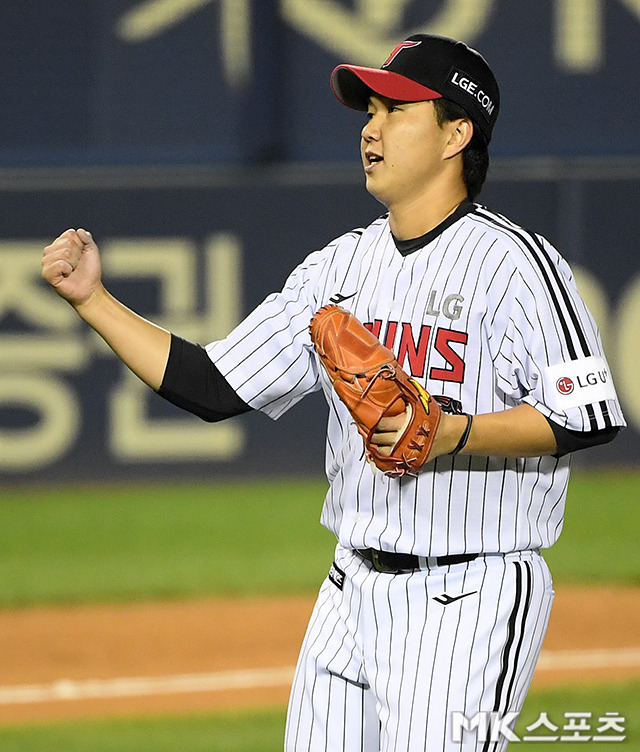 지난해 LG의 필승조로 자리매김한 유영찬. 사진=천정환 기자