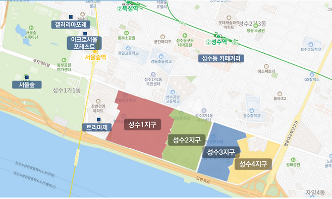 성수전략정비구역 위치도 [사진출처=NH투자증권 Tax센터]