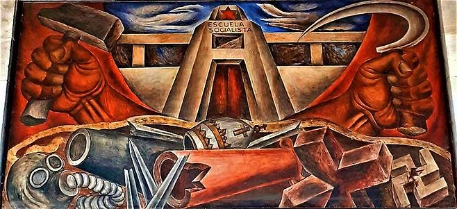 전체주의 국가를 묘사한 한 외국 작가의 그림. 소설 ‘1984’는 유라시아, 오세아니아, 동아시아 등 세 강대국으로 분열된 세계를 묘사합니다. 이들 국가는 서로 전쟁 중이지만 사실 이념이 별로 다를 바도 없고 내부 시스템도 엇비슷합니다. [Eduardo Ruiz Mondragón·Wikimedia Commos]