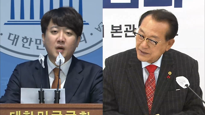 (왼쪽부터) 이준석 개혁신당 대표, 김호일 대한노인회장. / 사진 = MBN