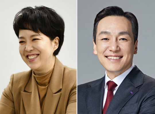 왼쪽부터 국민의힘 소속으로 경기 성남분당을 제22대 총선 예비후보로 등록한 김은혜 전 대통령실 홍보수석, 전(前) 성남분당을 당협위원장이자 지역 출마가 예상되는 김민수 중앙당 대변인.<김은혜·김민수 페이스북 사진 갈무리>