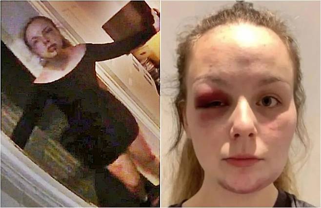 성폭행과 인신매매를 당했다며 자작극을 벌인 엘리너 윌리엄스. [사진출처=SNS 편집]