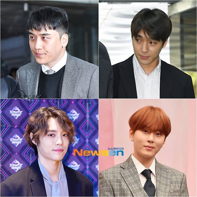 사진=왼쪽 위부터 시계 방향, 승리 최종훈 용준형 에디킴/뉴스엔DB