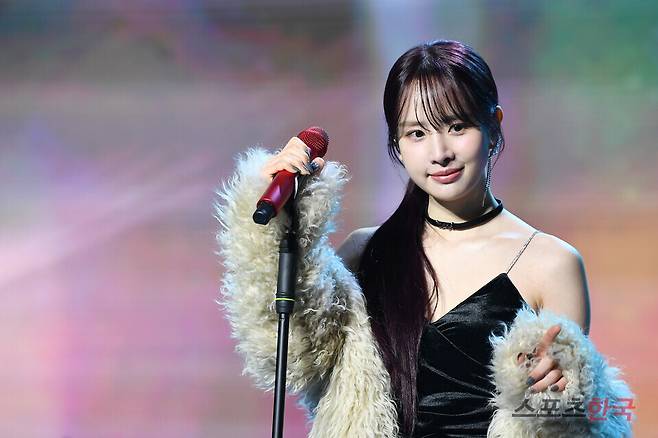 첫 번째 싱글 앨범 '인사이드 아웃(INSIDE OUT)' 쇼케이스에 참석한 우주소녀 설아. ⓒ이혜영 기자 lhy@hankooki.com