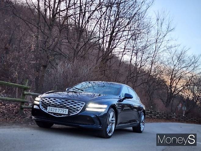 제네시스 G80의 외관 디자인은 디테일을 강조했다. /사진=박찬규 기자