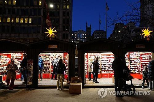 미국의 연말 거리 쇼핑 풍경 [연합뉴스 자료사진]