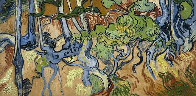 빈센트 반 고흐, '나무 뿌리', 1890, 캔버스에 유채, 50x100cm, 반 고흐 미술관