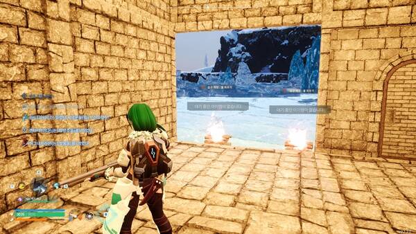 - 1층 빈 공간을 통해 빙천마를 지속적으로 공격하며 건물 내부로 들어오면 된다