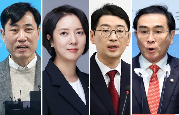 (왼쪽부터) 하태경, 이영, 주진우, 태영호