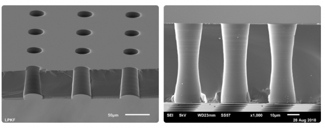 LPKF가 소개한 유리 기판에 TGV를 만들어낼 수 있는 레이저 유도 식각 기술 ‘LIDE’. LPKF는 인텔과 유리 기판 기술을 긴밀히 협력 중인 것으로 알려졌습니다. 사진제공=LPKF
