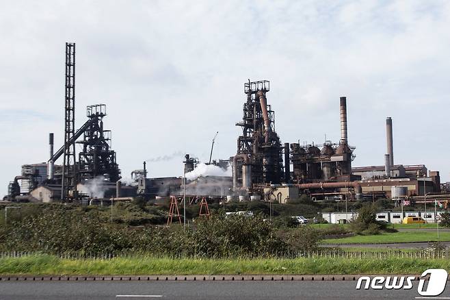 영국 최대 철강공장인 웨일스 포트 탤벗(Port Talbot) 제철소. 23.09.15 ⓒ 로이터=뉴스1 ⓒ News1 김예슬 기자