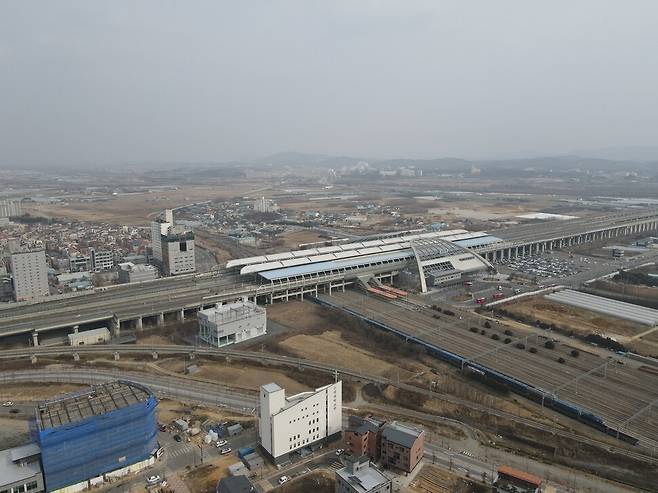 고속철도(KTX) 오송역 전경. 충북도 제공